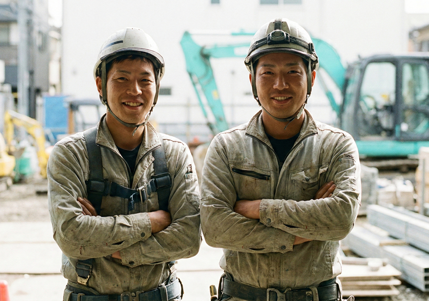 土木工事の現場作業（掘削・整地・舗装など）